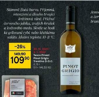Tesco Tesco finest pinot grigio trentino d.o.c. nabídka