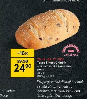 Tesco Chlebík s brusinkami z kamenné pece nabídka