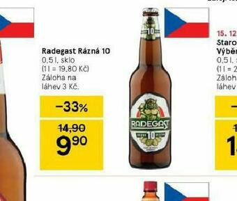 Tesco Pivo radegast rázná 10 nabídka