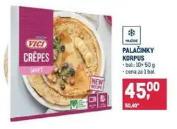 Makro Palačinky korpus nabídka
