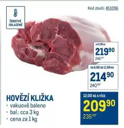 Makro Hovězí kližka nabídka