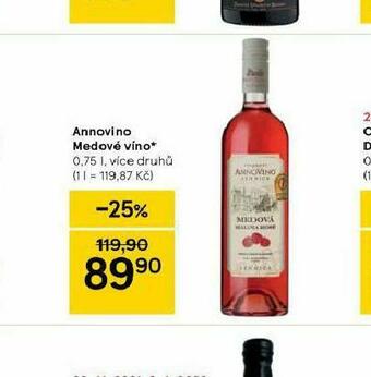 Tesco Annovino medové víno nabídka