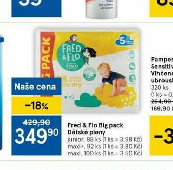 Tesco Fred &amp; flo dětské pleny nabídka