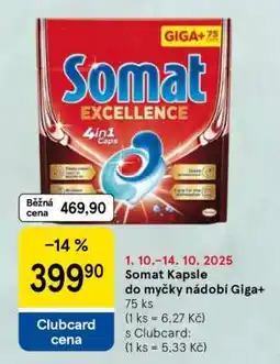 Tesco Somat Kapsle do myčky nádobí Giga+ nabídka