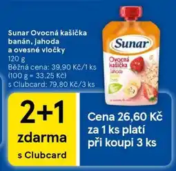 Tesco Sunar Ovocná kašička banán, jahoda a ovesné vločky nabídka