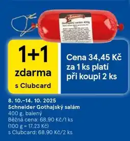 Tesco Schneider Gothajský salám nabídka