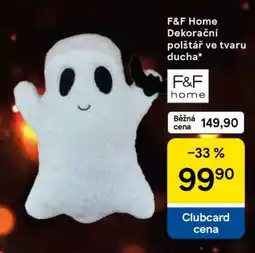 Tesco F&F Home Dekorační polštář ve tvaru ducha nabídka
