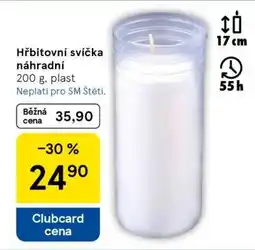 Tesco Hřbitovní svíčka náhradní nabídka