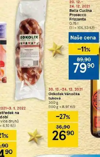 Tesco Vánočka tuková nabídka