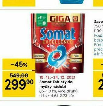 Tesco Somat tablety do myčky nabídka