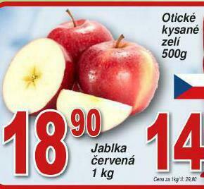 Lidl Jablka červená nabídka