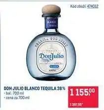 Makro DON JULIO BLANCO TEQUILA 38 % nabídka