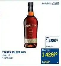 Makro ZACAPA SOLERA 40 % nabídka