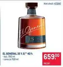 Makro EL GENERAL 15 Y.O.** 40% nabídka
