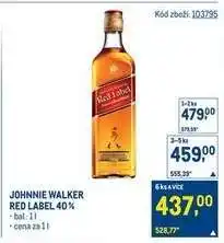 Makro Johnnie Walker Red Label 40 % nabídka