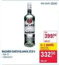 Makro Bacardi Carta Blanca 37,5 % nabídka