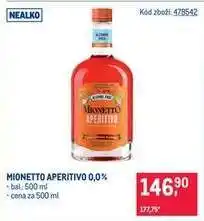 Makro MIONETTO APERITIVO 0,0 % nabídka