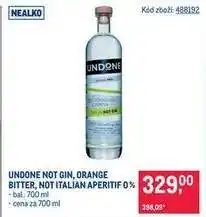 Makro UNDONE NOT GIN, ORANGE BITTER, NOT ITALIAN APERITIF 0 % nabídka