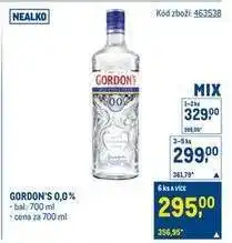 Makro GORDON'S 0,0 % nabídka
