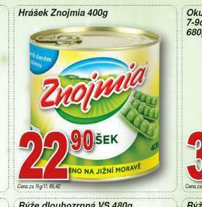 Lidl Hrášek znojmia nabídka
