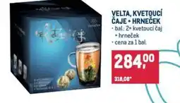 Makro Velta, kvetoucí čaje + hrneček nabídka