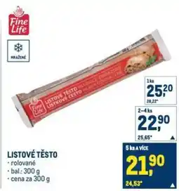 Makro Listové těsto nabídka