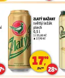 Penny Market Pivo zlatý bažant nabídka
