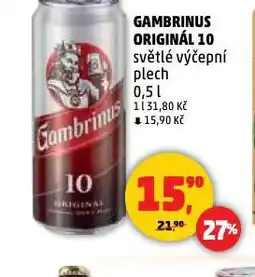 Penny Market Pivo gambrinus nabídka
