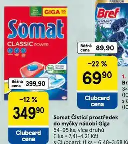 Tesco Soamt čistící prostředek do myčky nádobí giga nabídka