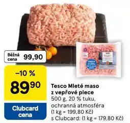Tesco Mleté maso z vepřové plece nabídka