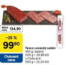 Tesco Lovecký salám nabídka