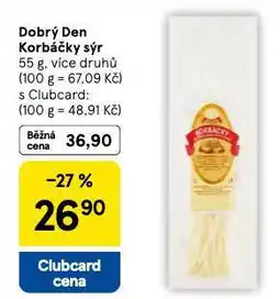Tesco Dobrý den kobáčky sýr nabídka