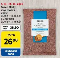 Tesco Mletý mák modrý nabídka