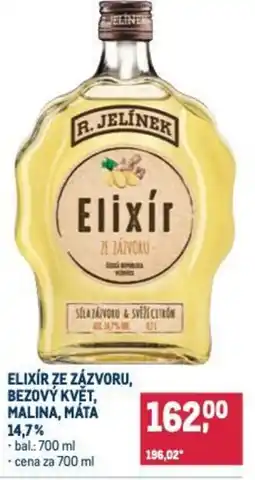 Makro Elixír ze zázvoru, bezový květ, malina, máta 14,7% nabídka