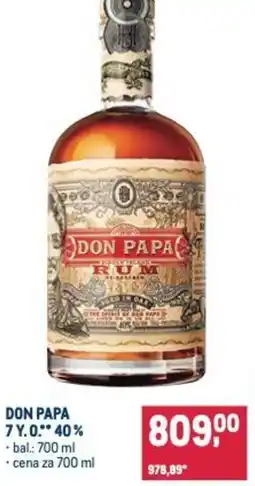 Makro Don papa 7 Y.O 40% nabídka