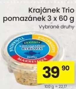 Kubík potraviny Krajánek Trio pomazánek nabídka