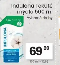 Kubík potraviny Indulona Tekuté mýdlo nabídka