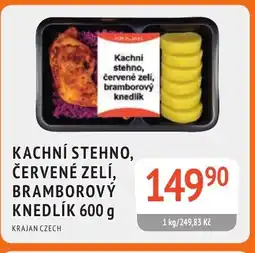 Coop hb Kachní stehno, červené zelí, bramborový knedlík nabídka