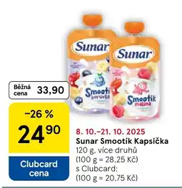 Tesco Sunar Smootík Kapsička nabídka
