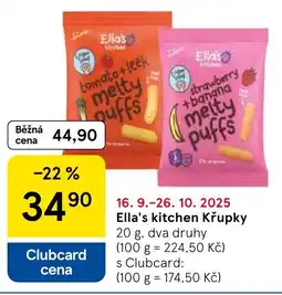 Tesco Ella's kitchen Křupky nabídka
