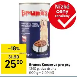 Tesco Brunos Konzerva pro psy nabídka
