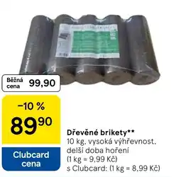 Tesco Dřevěné brikety nabídka