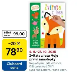 Tesco Zvířata z lesa Moje první samolepky nabídka