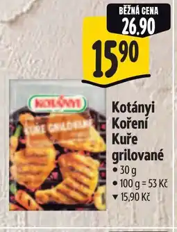 Albert Kotányi Koření Kuře grilované nabídka
