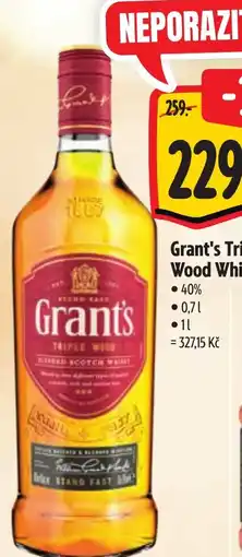 Albert Grant's Triple Wood Whisky nabídka