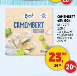Penny Market CAMEMBERT 45% BONI, 120 g nabídka