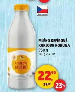 Penny Market MLÉKO KEFÍROVÉ KARLOVA KORUNA, 950 g nabídka