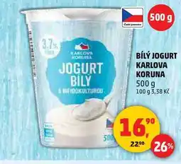 Penny Market BÍLÝ JOGURT KARLOVA KORUNA, 500 g nabídka