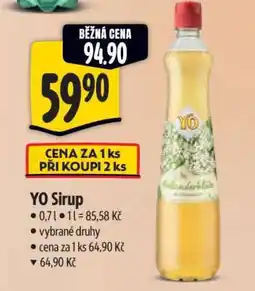 Albert Yo sirup nabídka