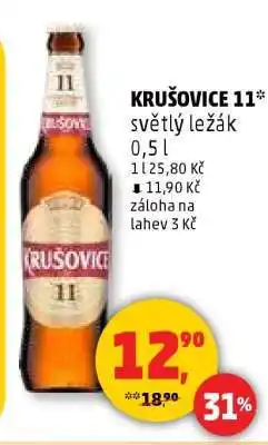 Penny Market Krušovice 11 světlý ležák nabídka